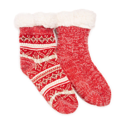 Muk Luks 2 Pair Pack Chenille Cabin Socks