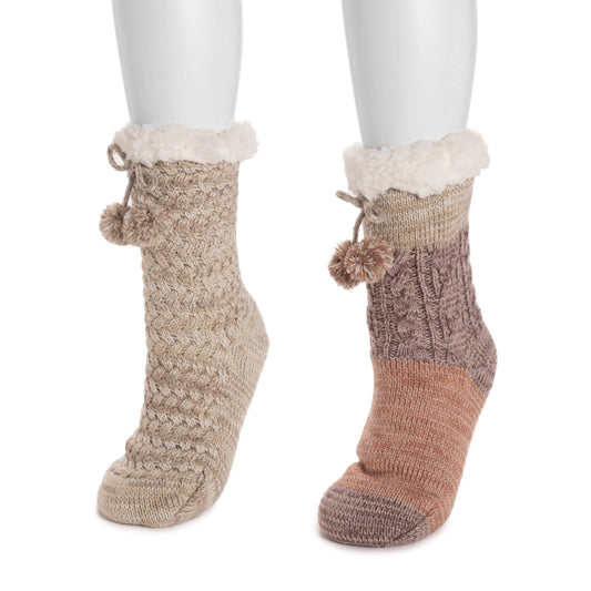 Muk Luks 2 Pair Pack Tall Cabin Socks
