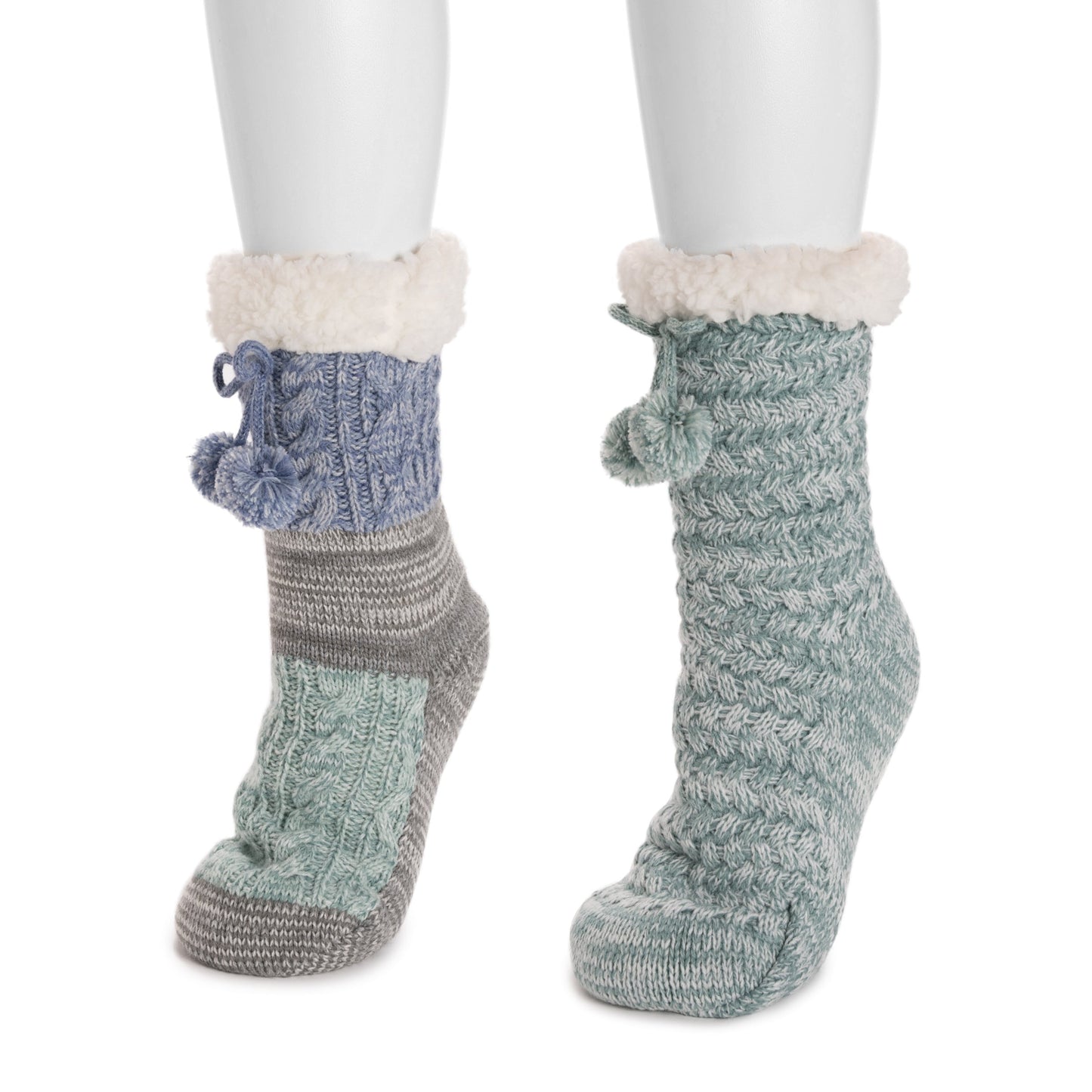 Muk Luks 2 Pair Pack Tall Cabin Socks