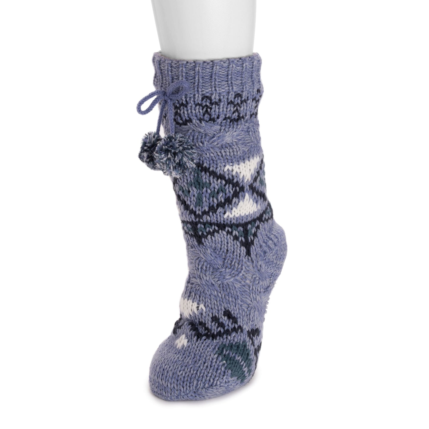 Muk Luks Chunky Cable Knit Cabin Socks