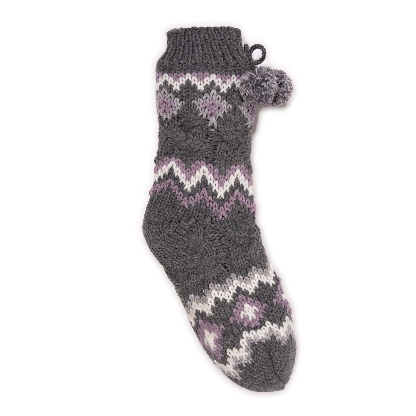 Muk Luks Chunky Cable Knit Cabin Socks