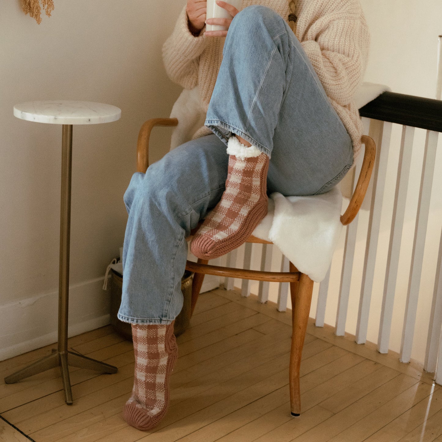Muk Luks Pieced Cabin Sock