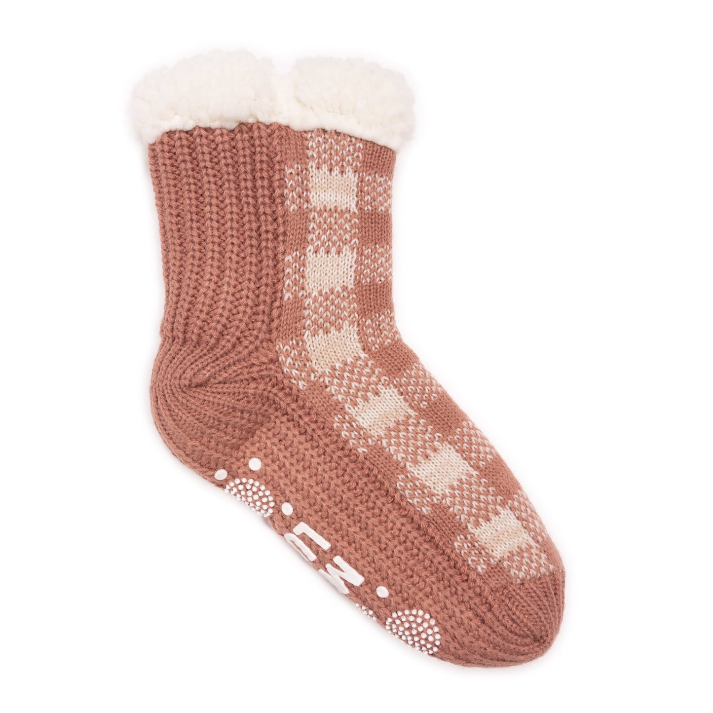 Muk Luks Pieced Cabin Sock