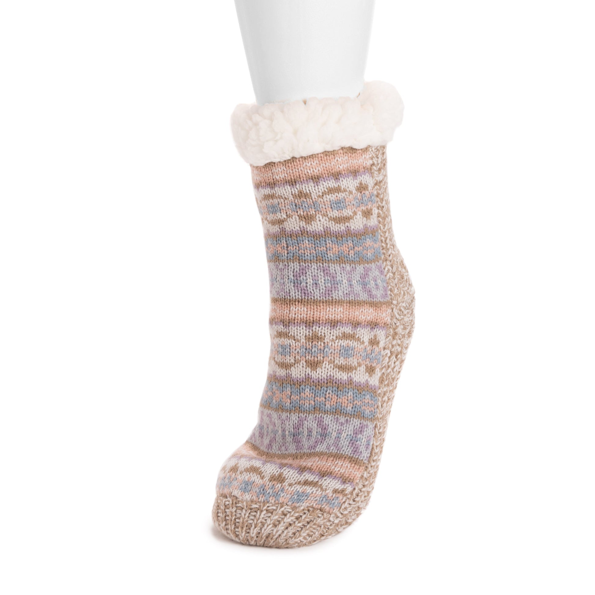 Muk Luks Pieced Cabin Sock