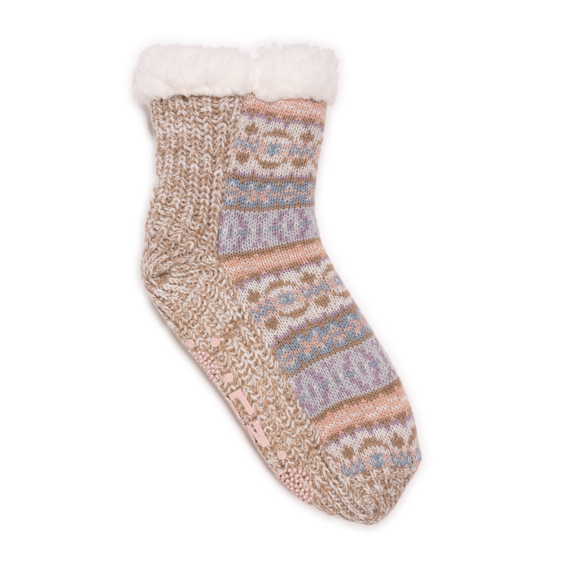 Muk Luks Pieced Cabin Sock