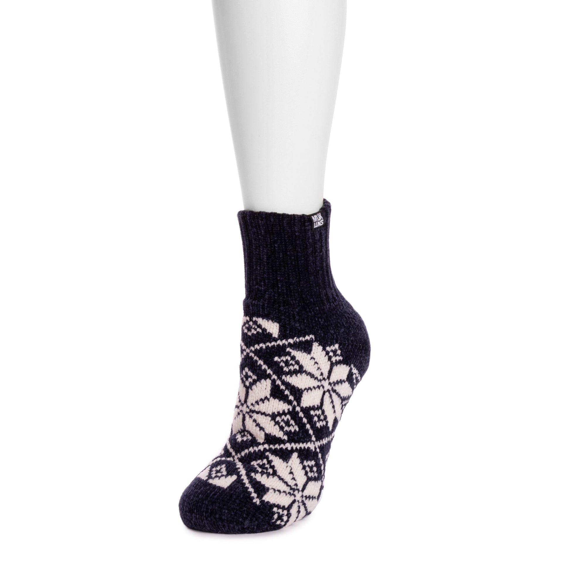 Muk Luks Chenille Cabin Sock and Headband Set