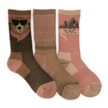 Muk Luks 3 Pair Pack Heat Retainer Hiking Socks