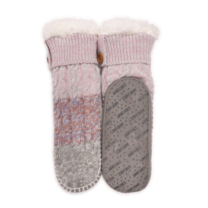Muk Luks Short Cable Slipper Sock