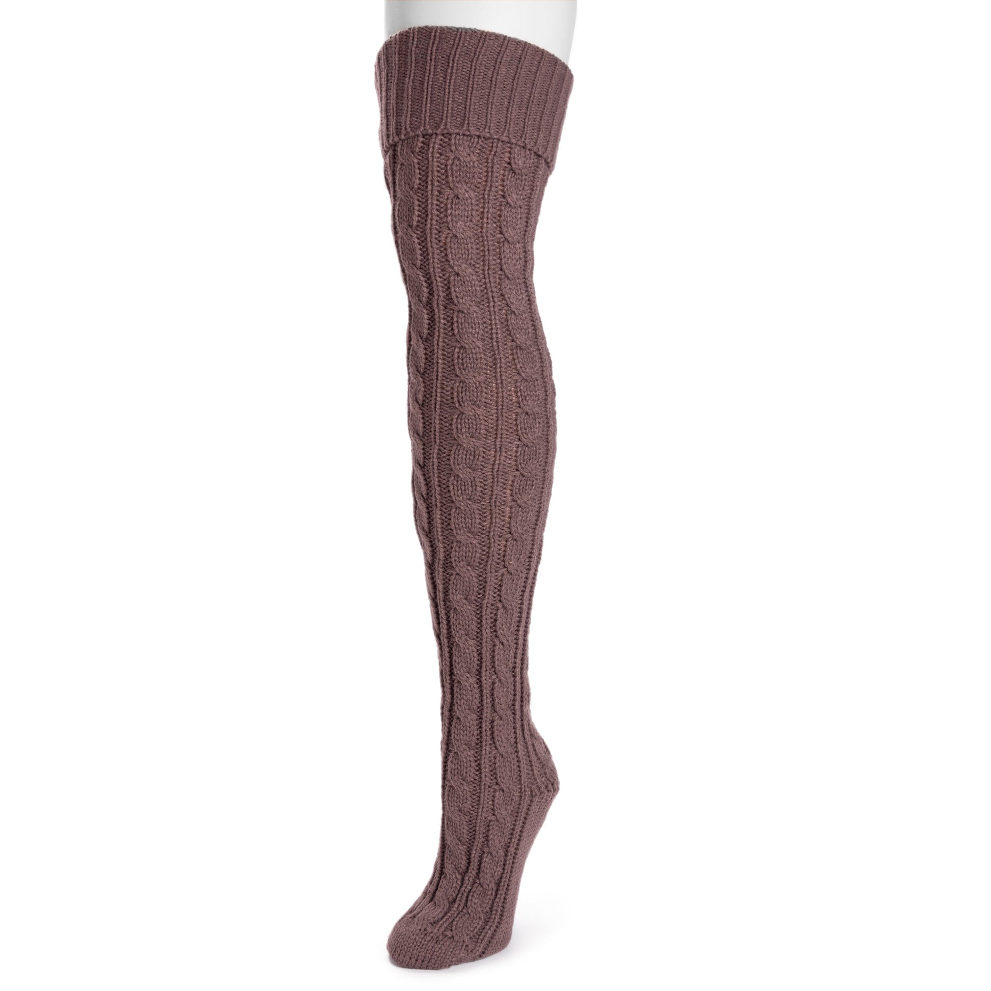 Muk Luks Chunky Cable Knit Over the Knee Socks