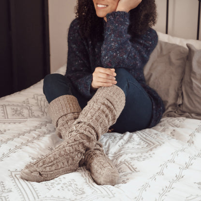 Muk Luks Chunky Cable Knit Over the Knee Socks