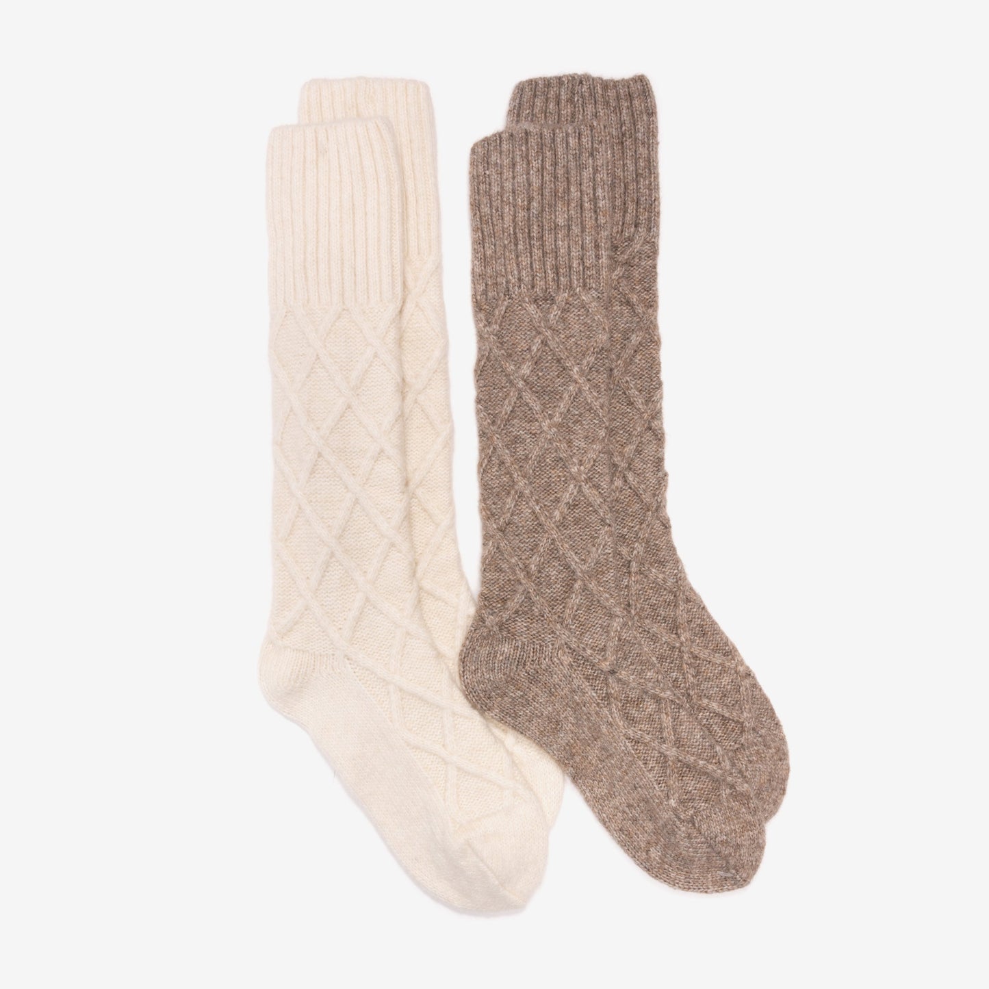 Muk Luks Luxe Tall Cabled Sweater Sock 2 Pack