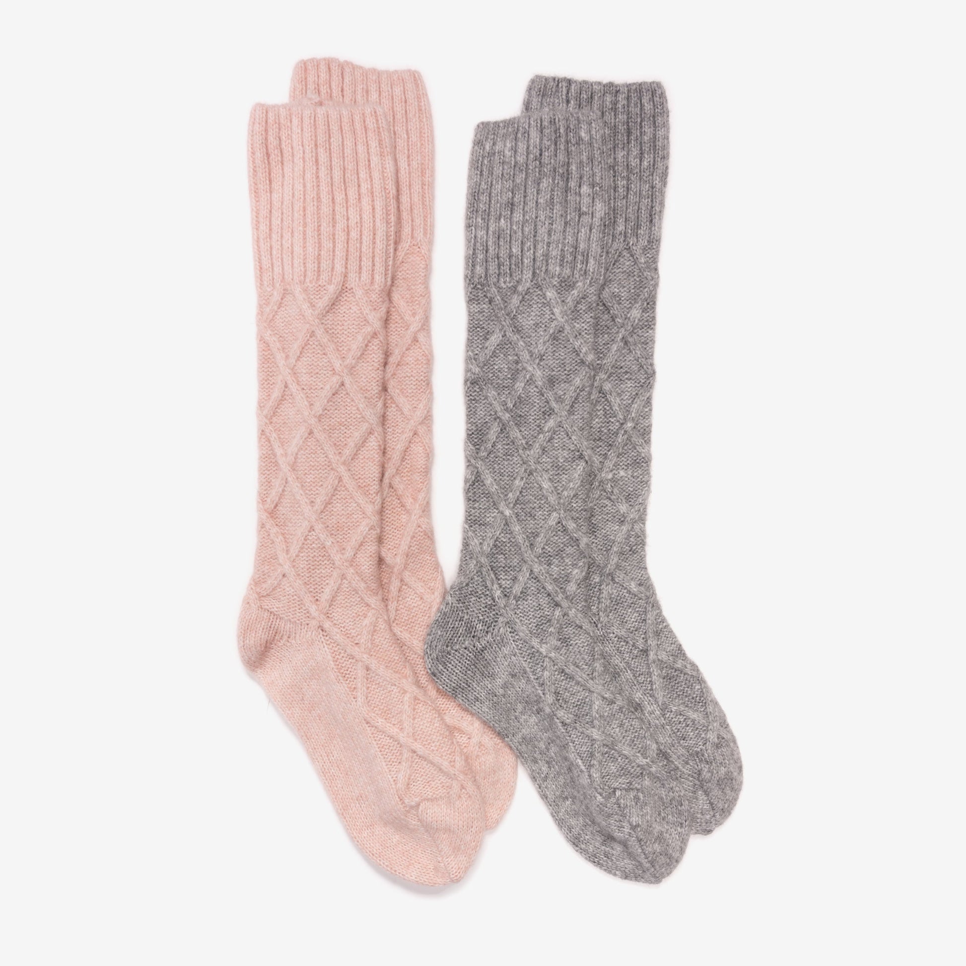 Muk Luks Luxe Tall Cabled Sweater Sock 2 Pack