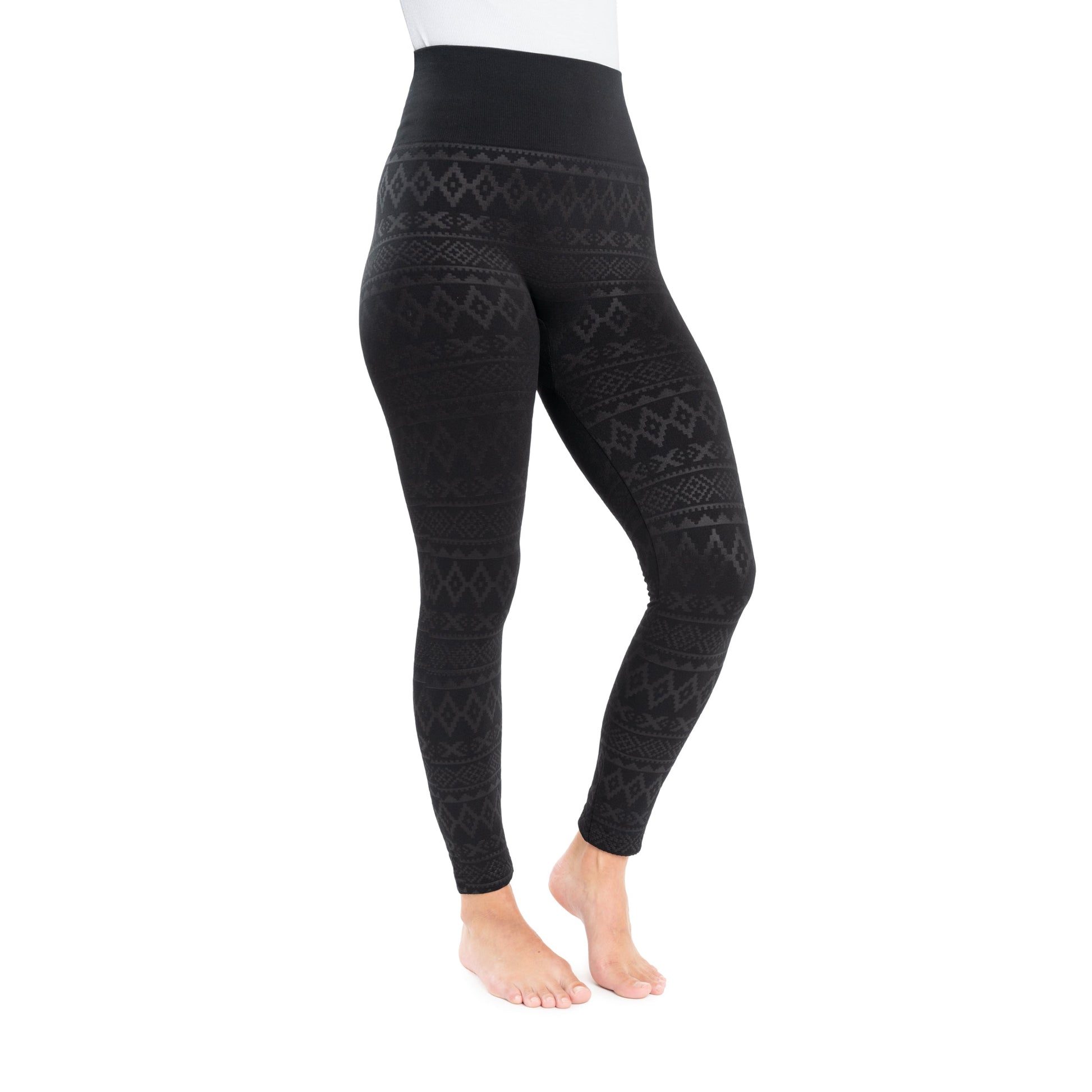 Muk Luks Fleece Lined Leggings with Wide Waistband