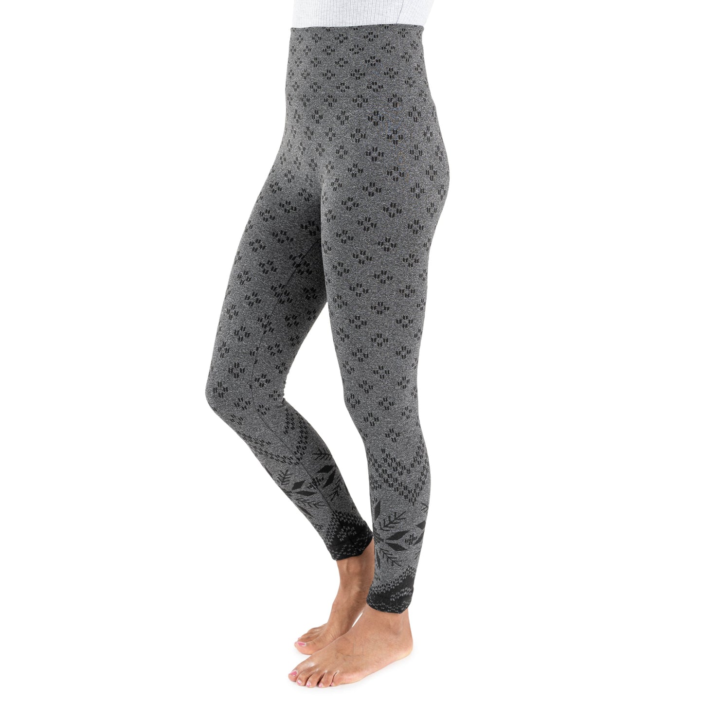 Muk Luks Fleece Lined Leggings with Wide Waistband