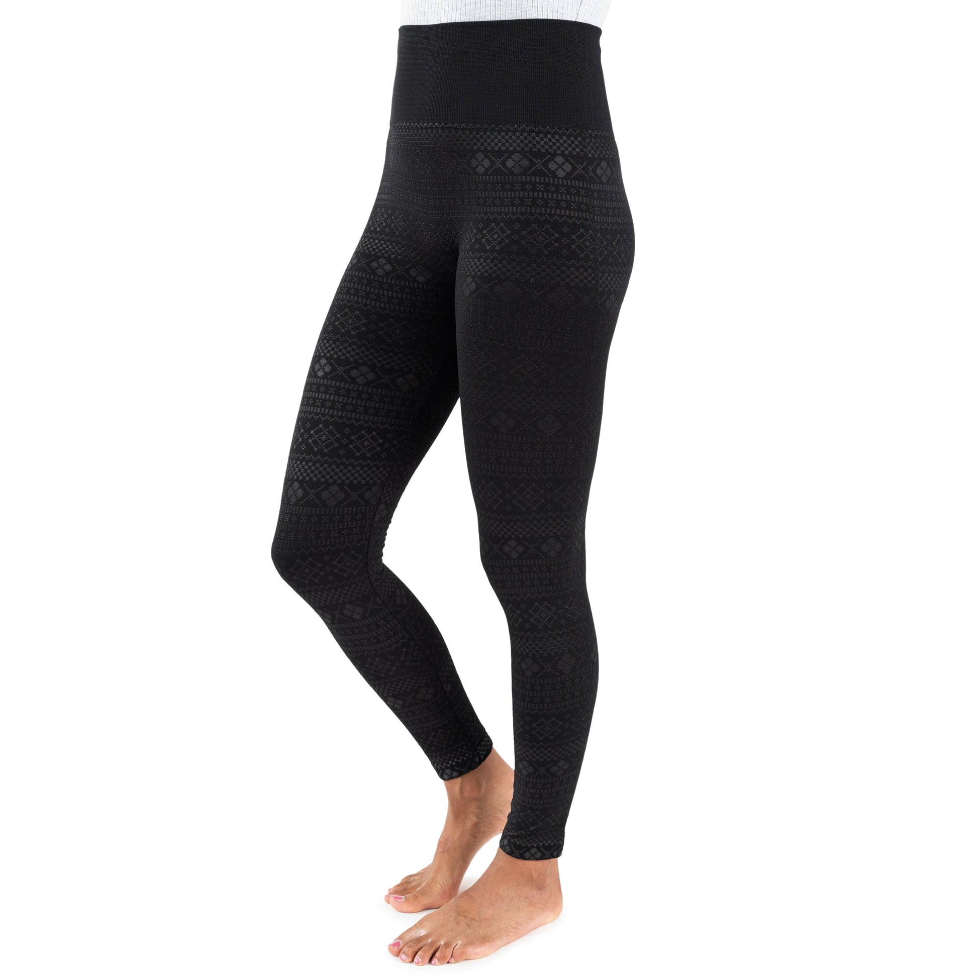 Muk Luks Fleece Lined Leggings with Wide Waistband