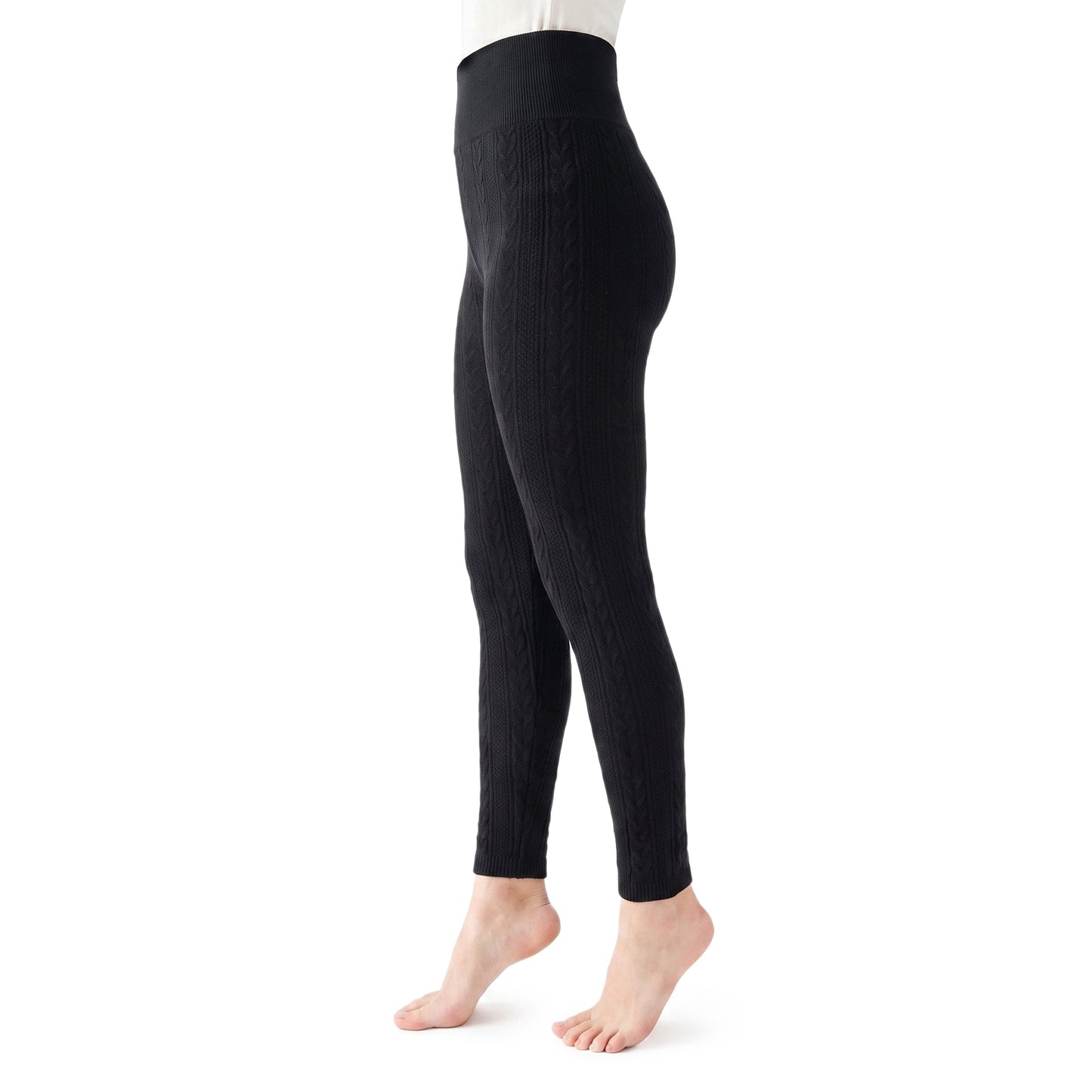 Muk Luks Fleece Lined Leggings with Wide Waistband