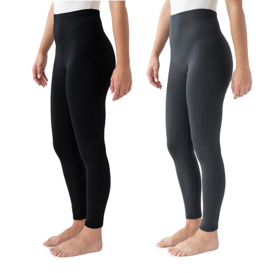 Muk Luks 2-Pair Fleece Lined Leggings