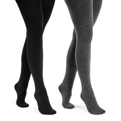 Muk Luks Fleece Lined 2-Pair Pack Tights