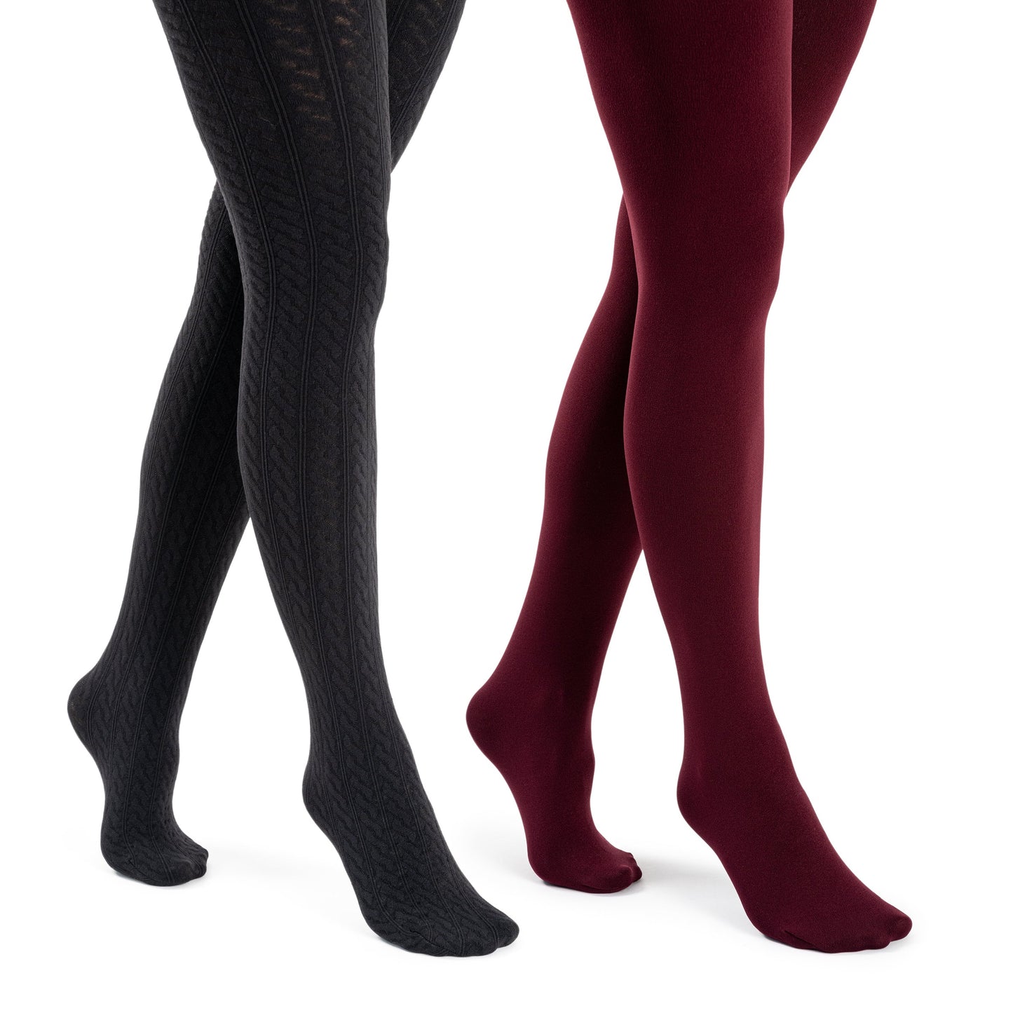 Black Cable-Burgundy,S/M