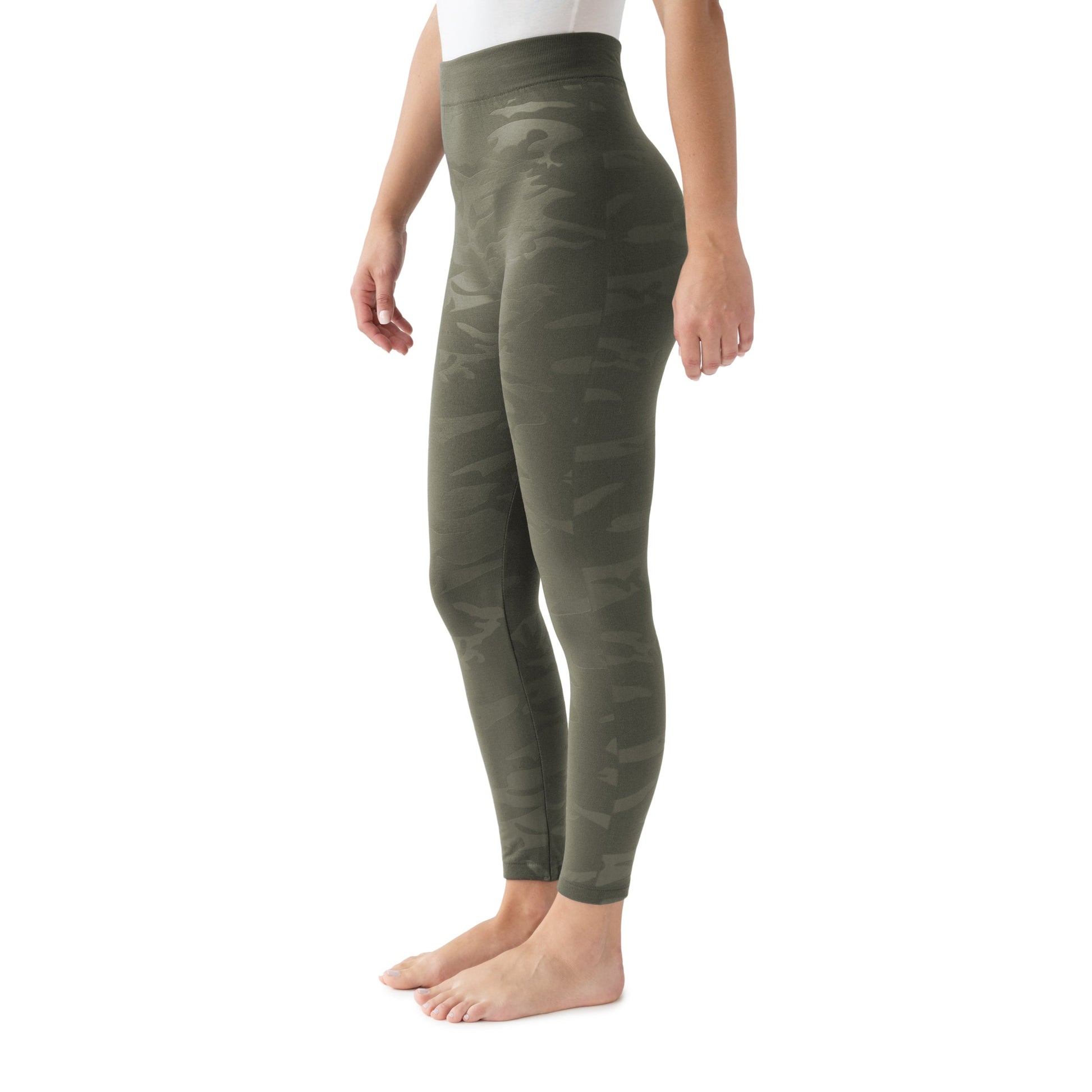 Muk Luks Fleece Lined Embossed Leggings