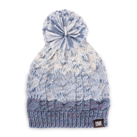 Muk Luks Colorblock Stripe Cable Beanie