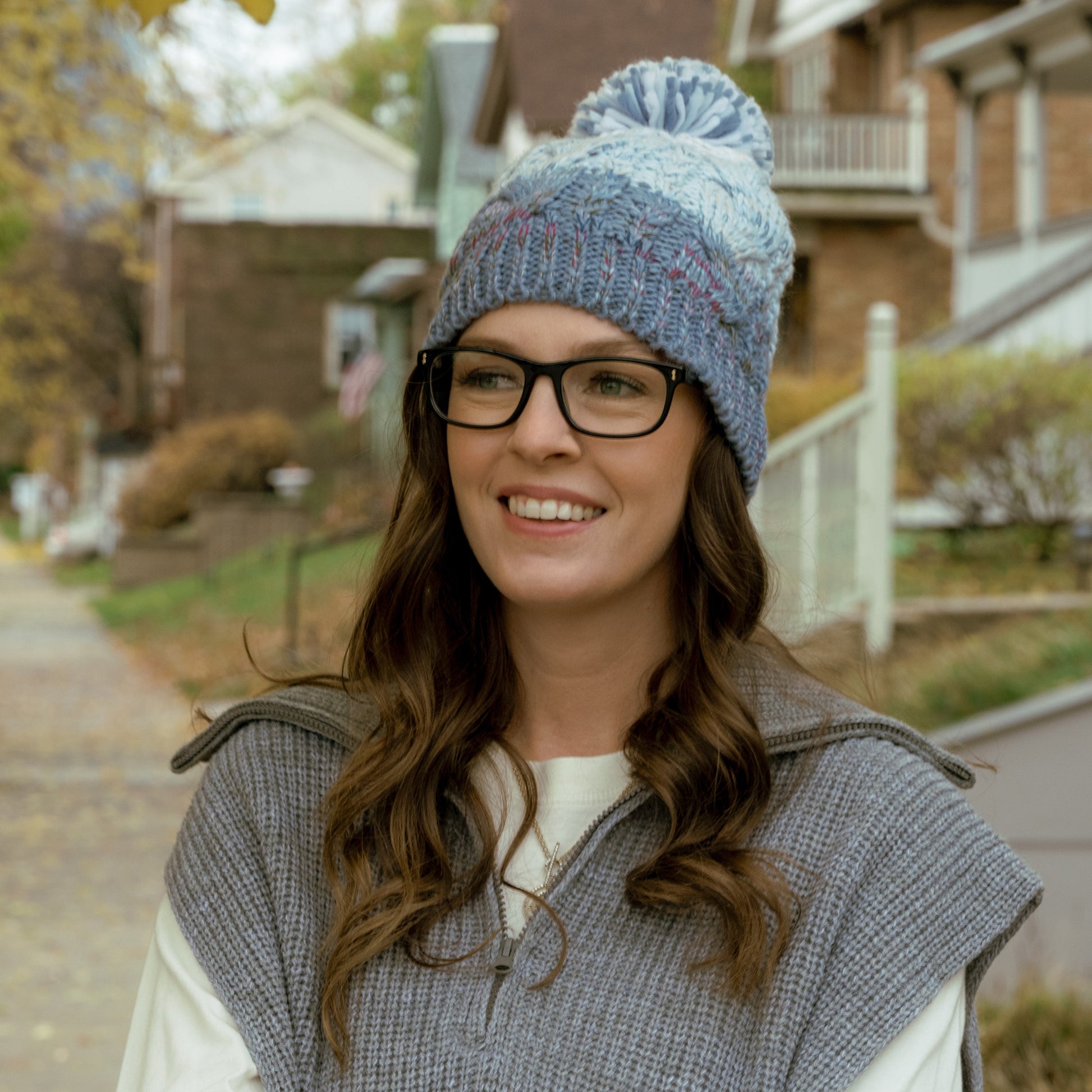 Muk Luks Colorblock Stripe Cable Beanie
