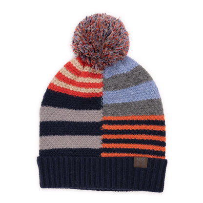 Blue Orange Color Block Stripes