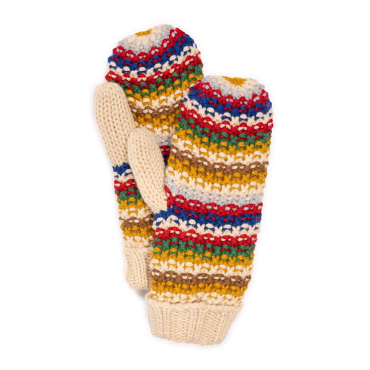 Muk Luks Textured Stripe Mitten
