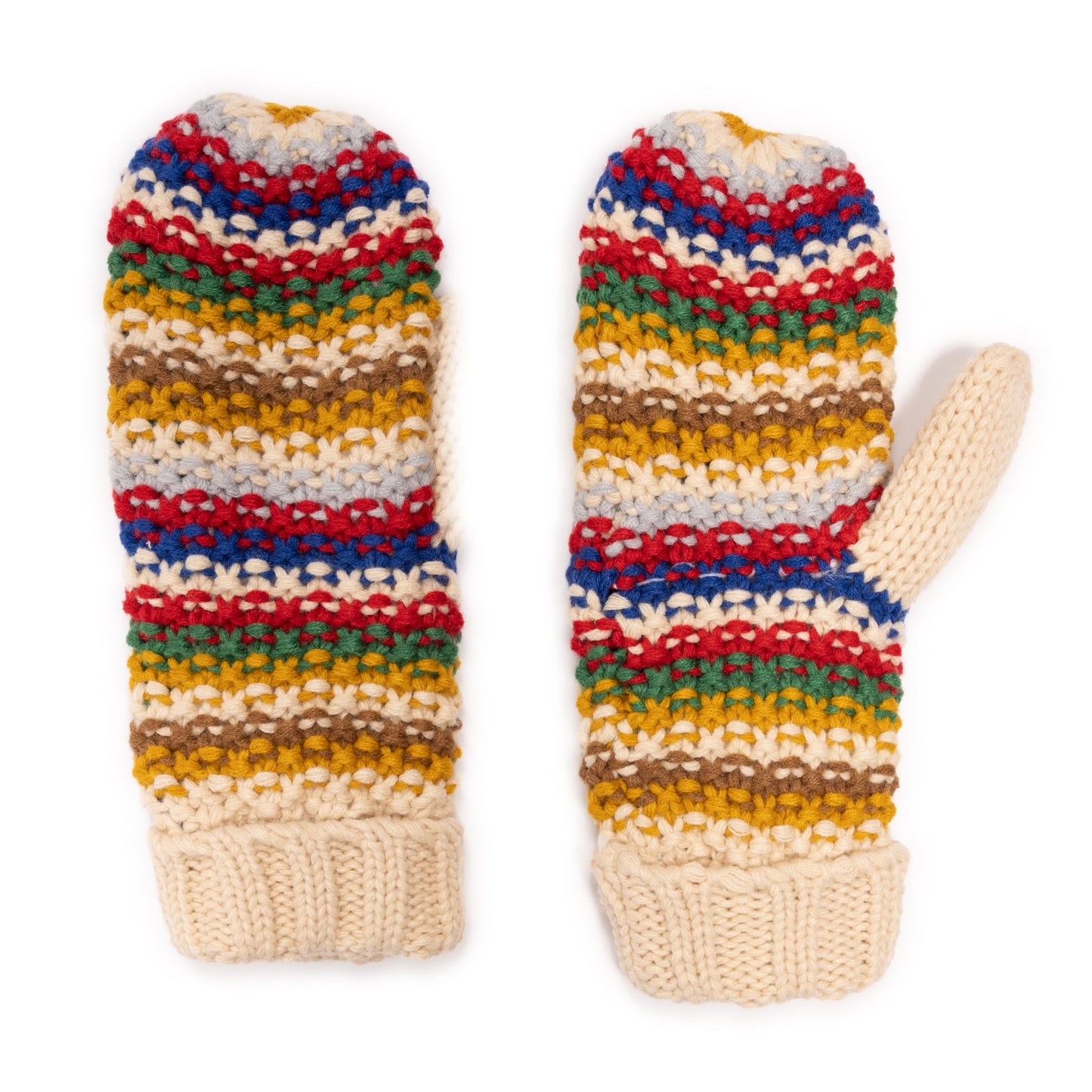 Muk Luks Textured Stripe Mitten