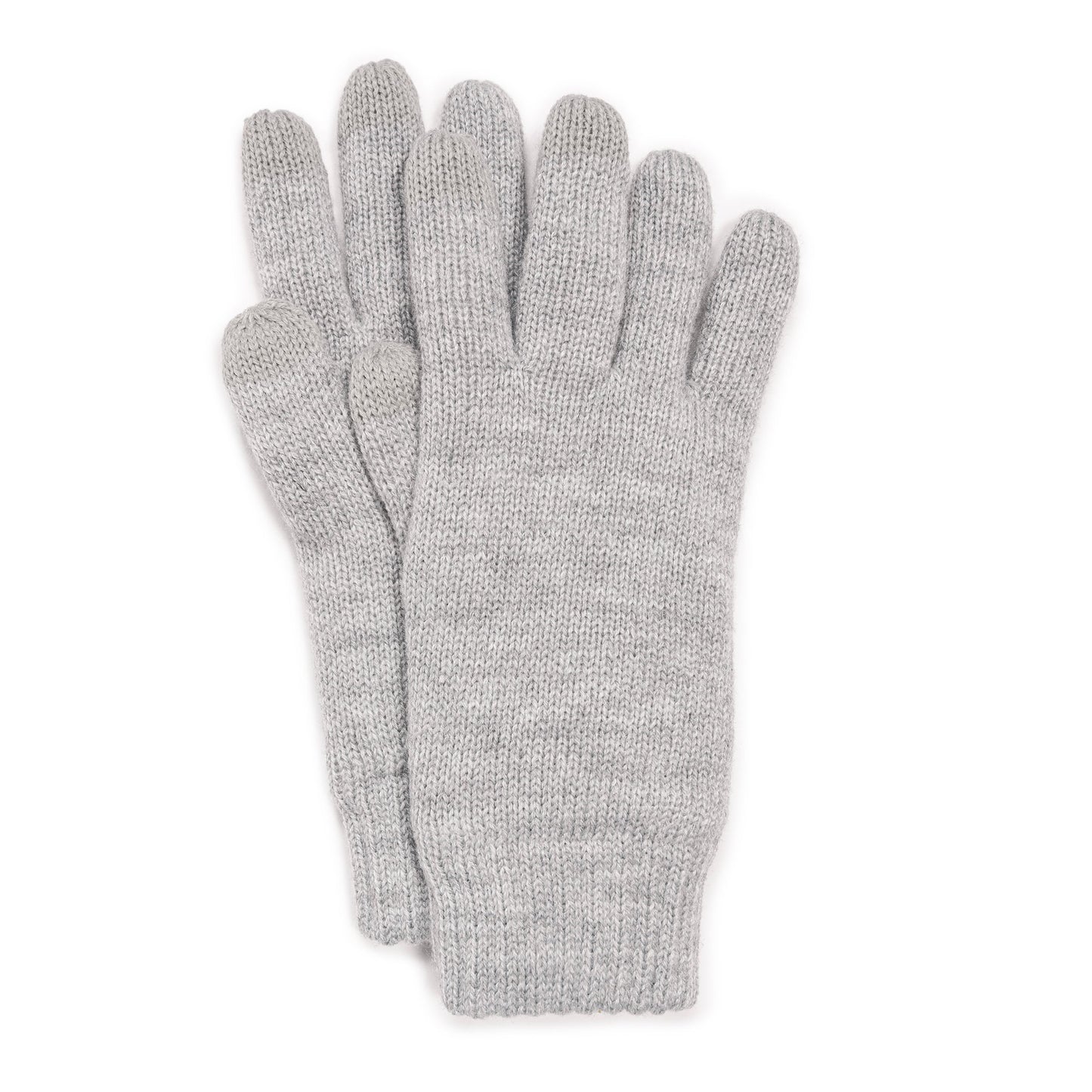 Muk Luks Heat Retainer Gloves Medium Gray Heather