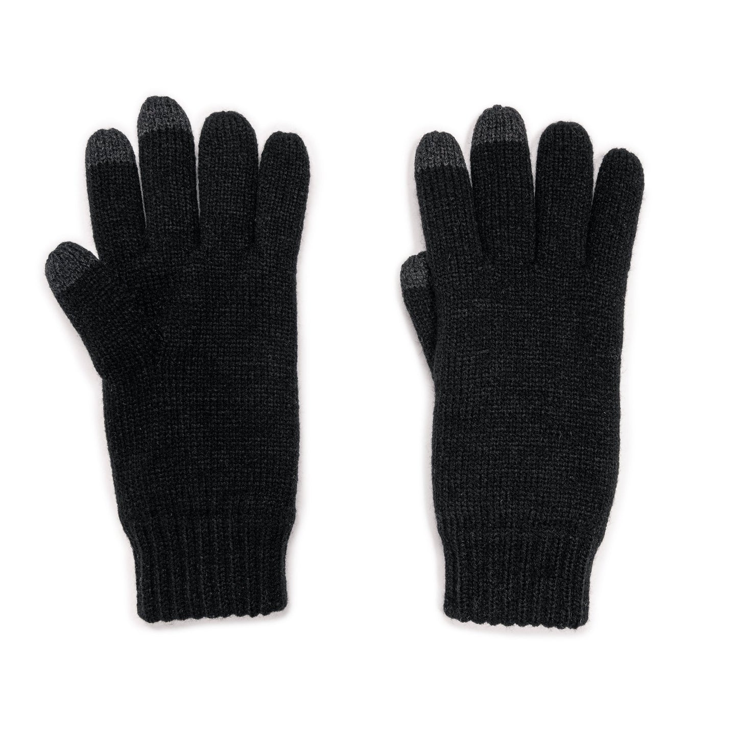Muk Luks Heat Retainer Gloves Medium Gray Heather