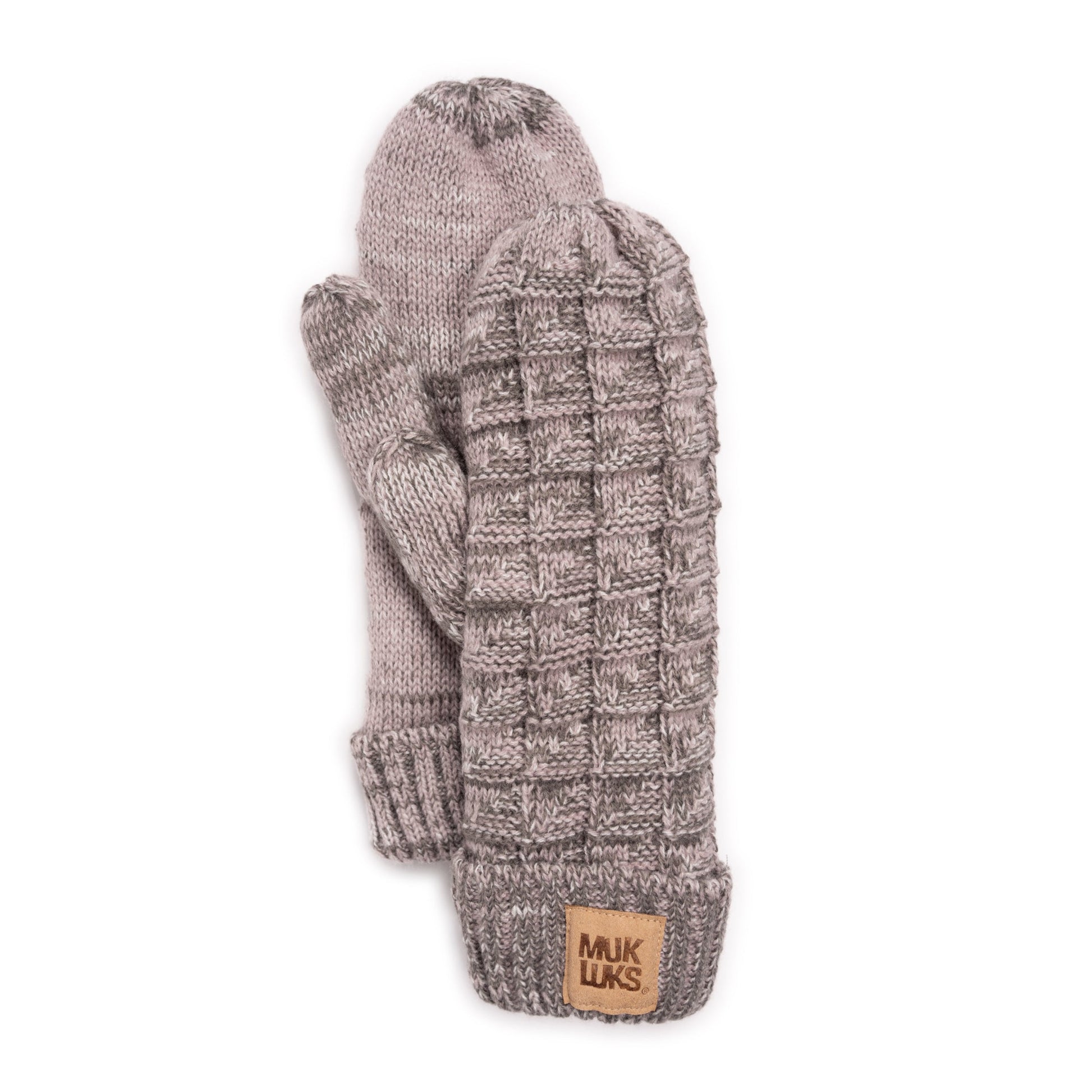 Muk Luks Patch Marled Mittens