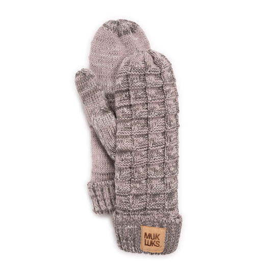 Muk Luks Patch Marled Mittens