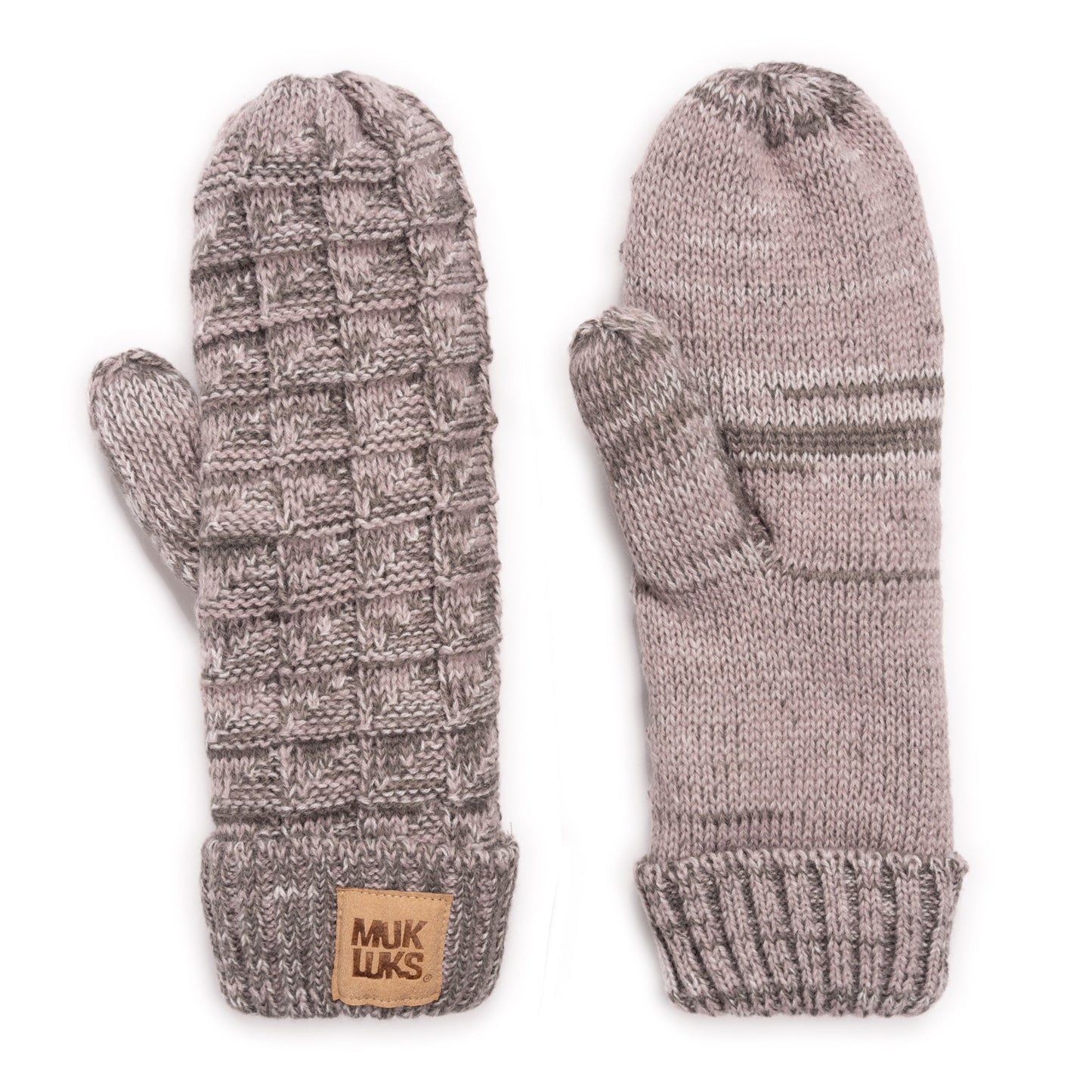 Muk Luks Patch Marled Mittens