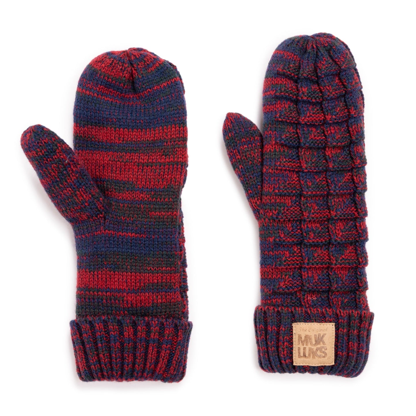Muk Luks Patch Marled Mittens