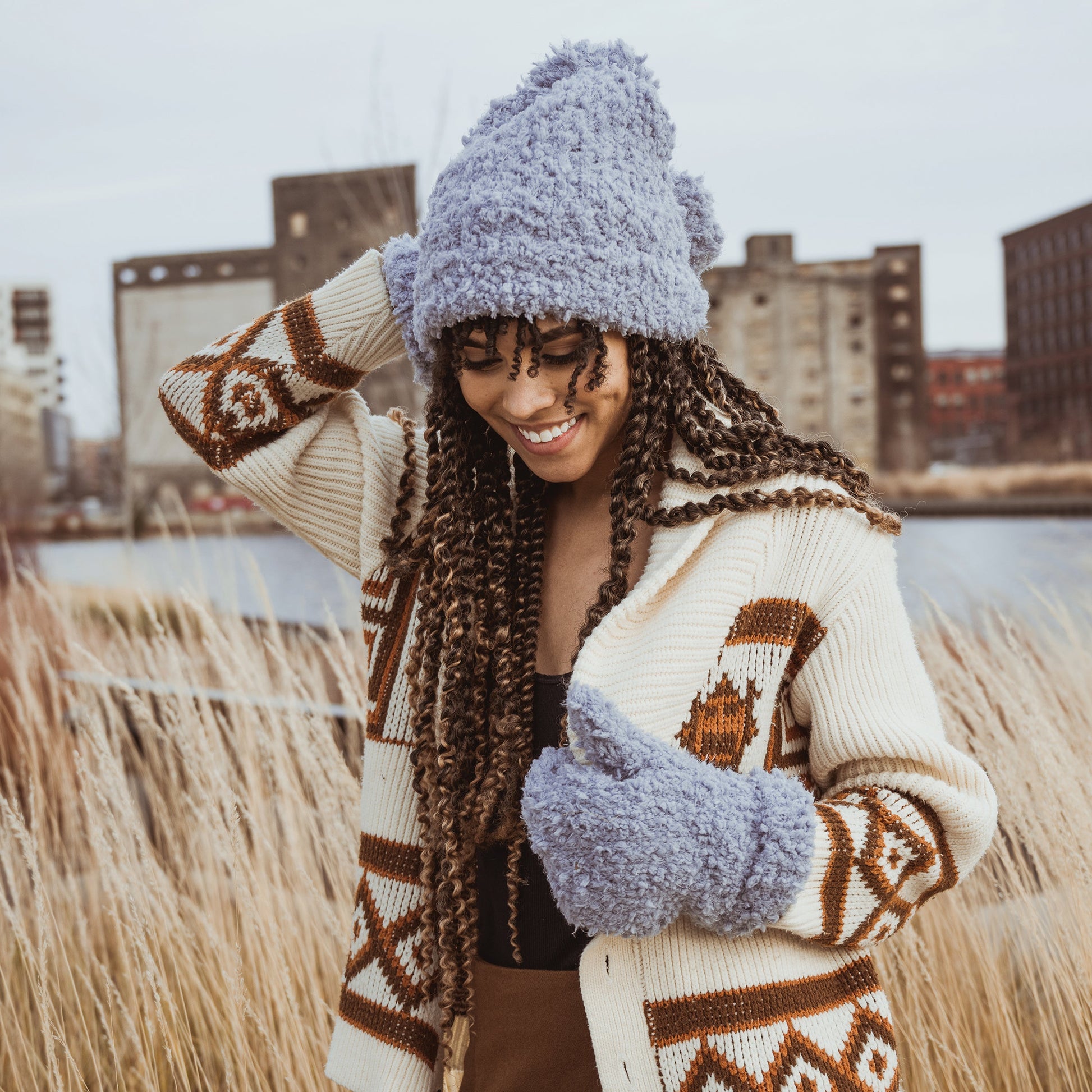 Muk Luks Popcorn Mittens