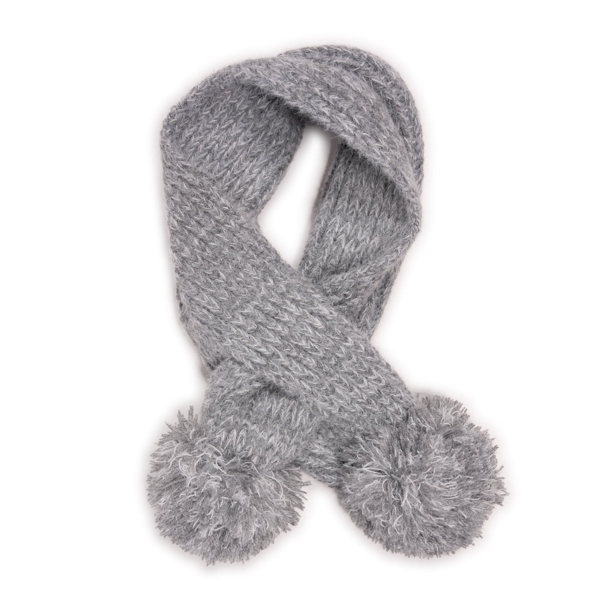 Muk Luks Eyelash Yarn Cross Over Neck Scarf w/ Pom