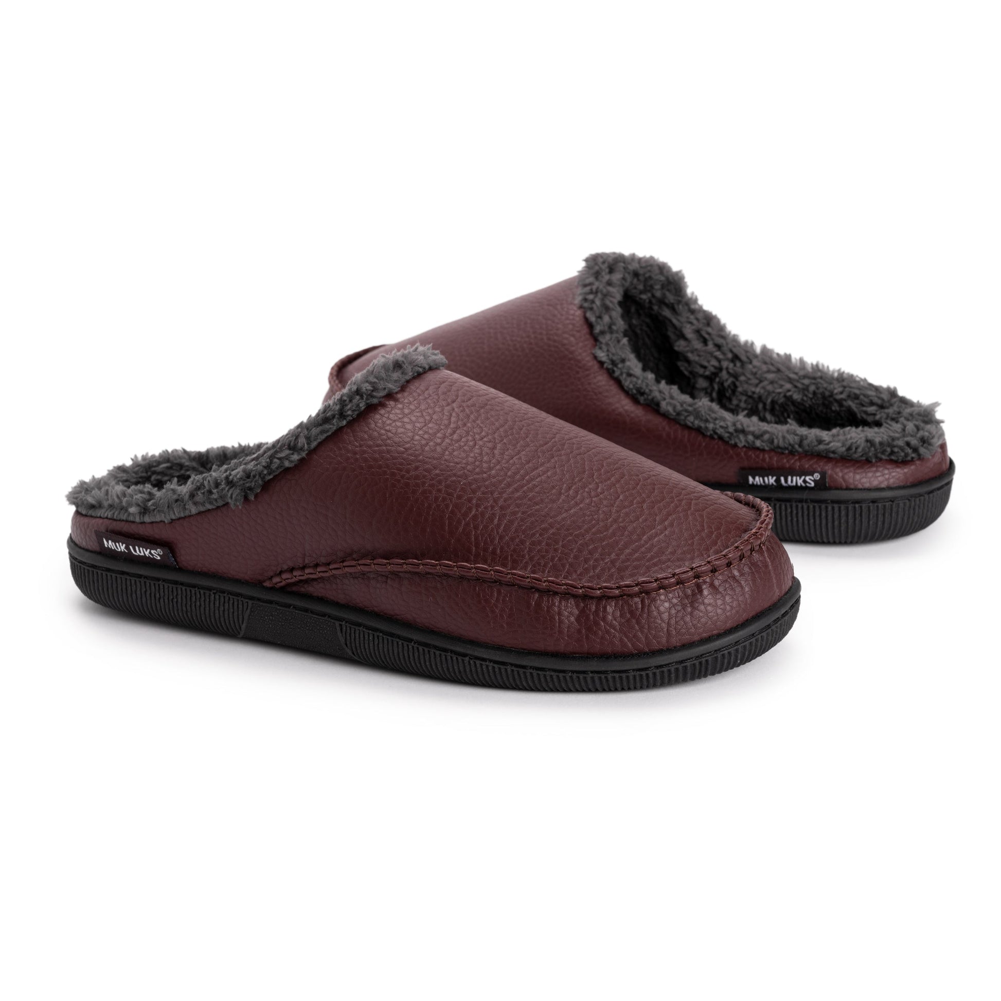 Muk Luks Faux Leather Clog Slippers