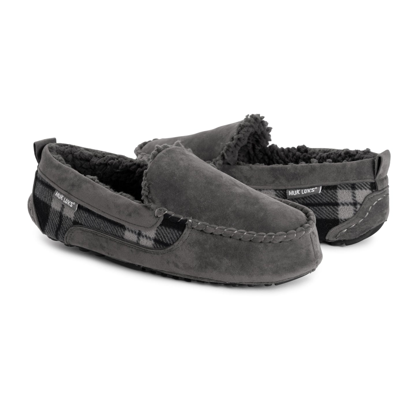 Muk Luks Emmett Moccasin Slippers Dark Brown
