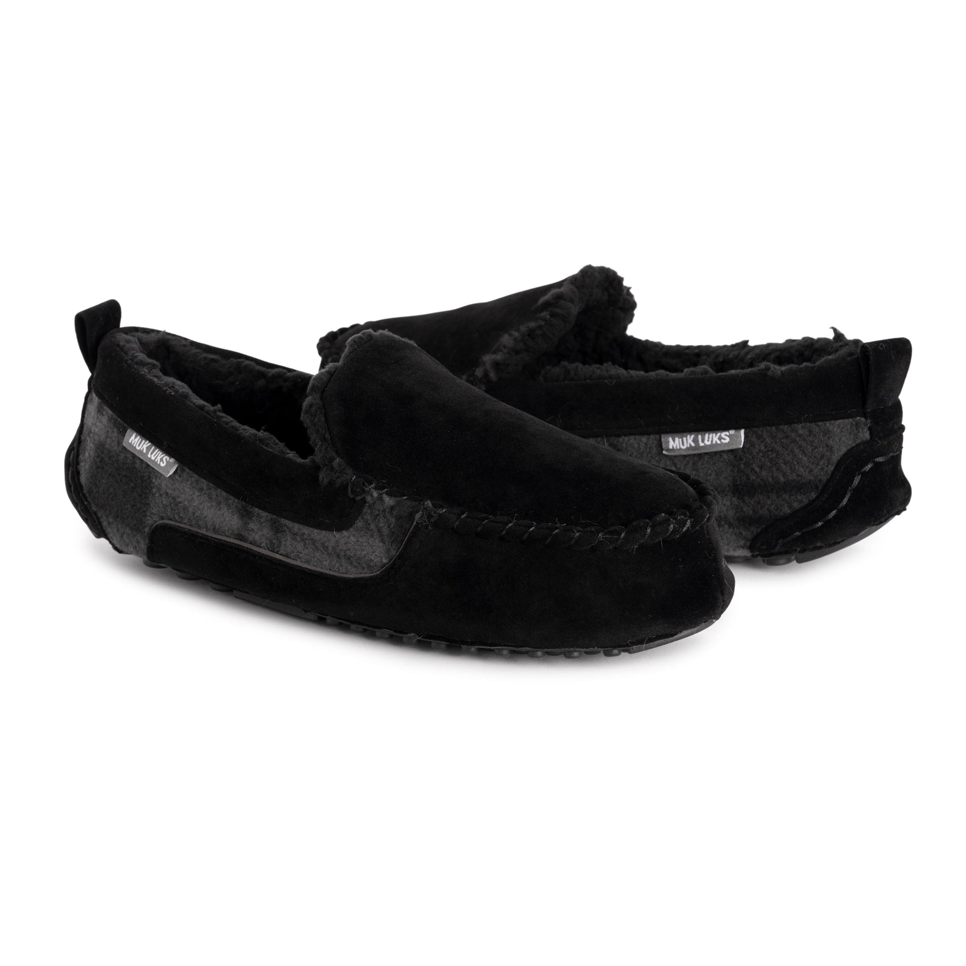 Muk Luks Emmett Moccasin Slippers Dark Brown