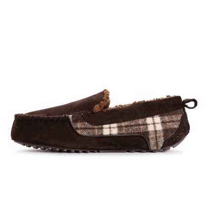 Muk Luks Emmett Moccasin Slippers Dark Brown