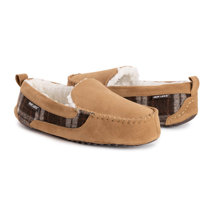 Muk Luks Emmett Moccasin Slippers Dark Brown