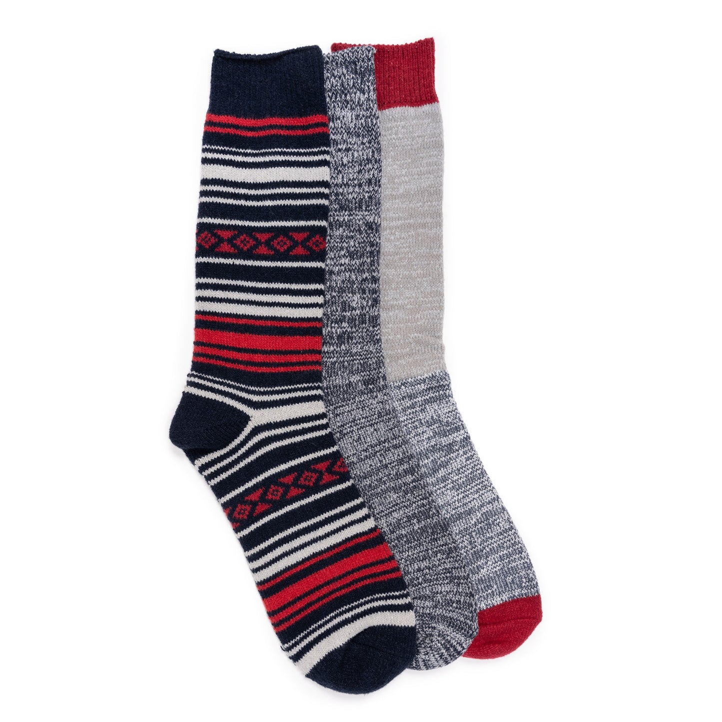 Muk Luks 3 Pair Pack Microfiber Boot Socks Twilight
