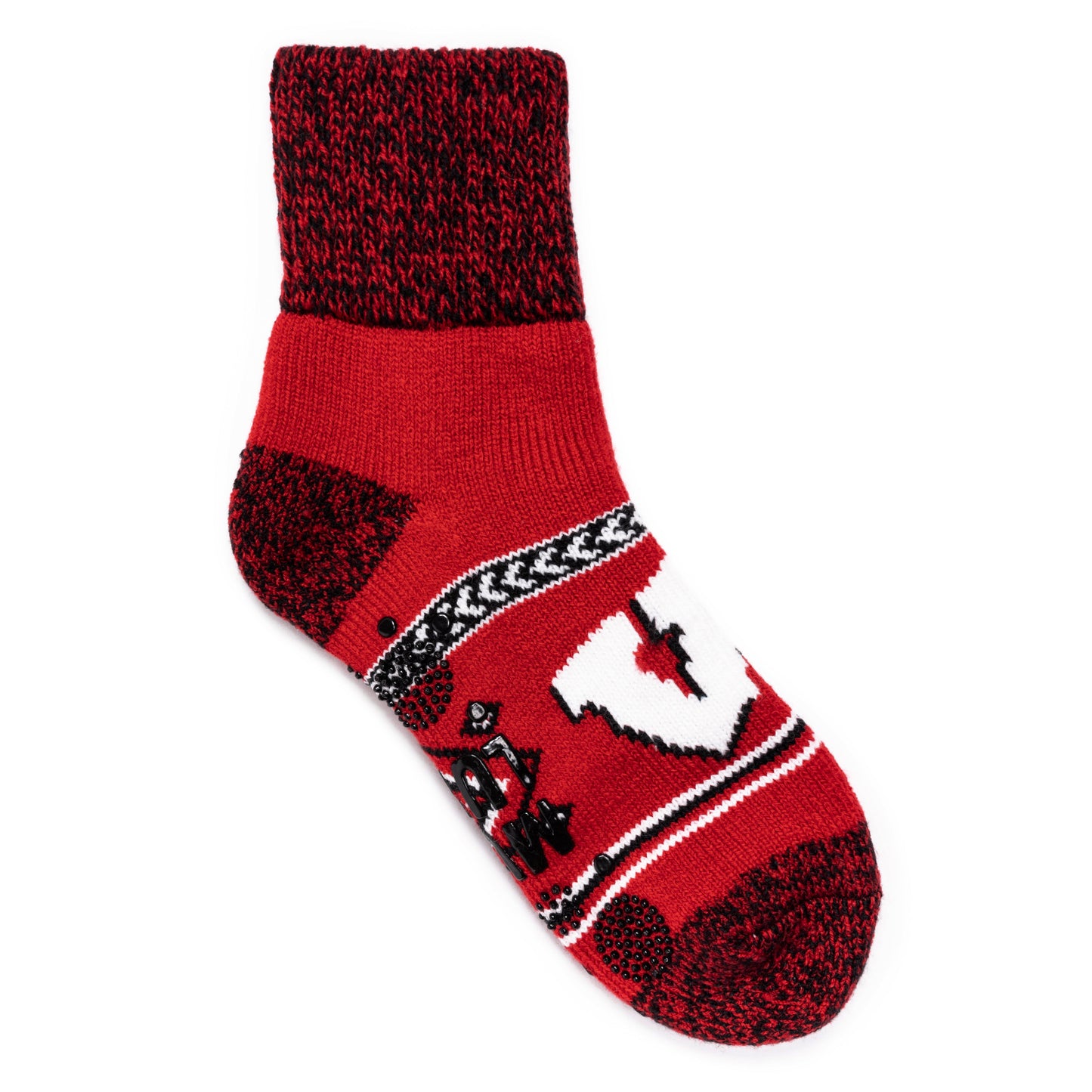 Muk Luks Wisconsin Badgers GameDay Unisex Short Heat Retainer