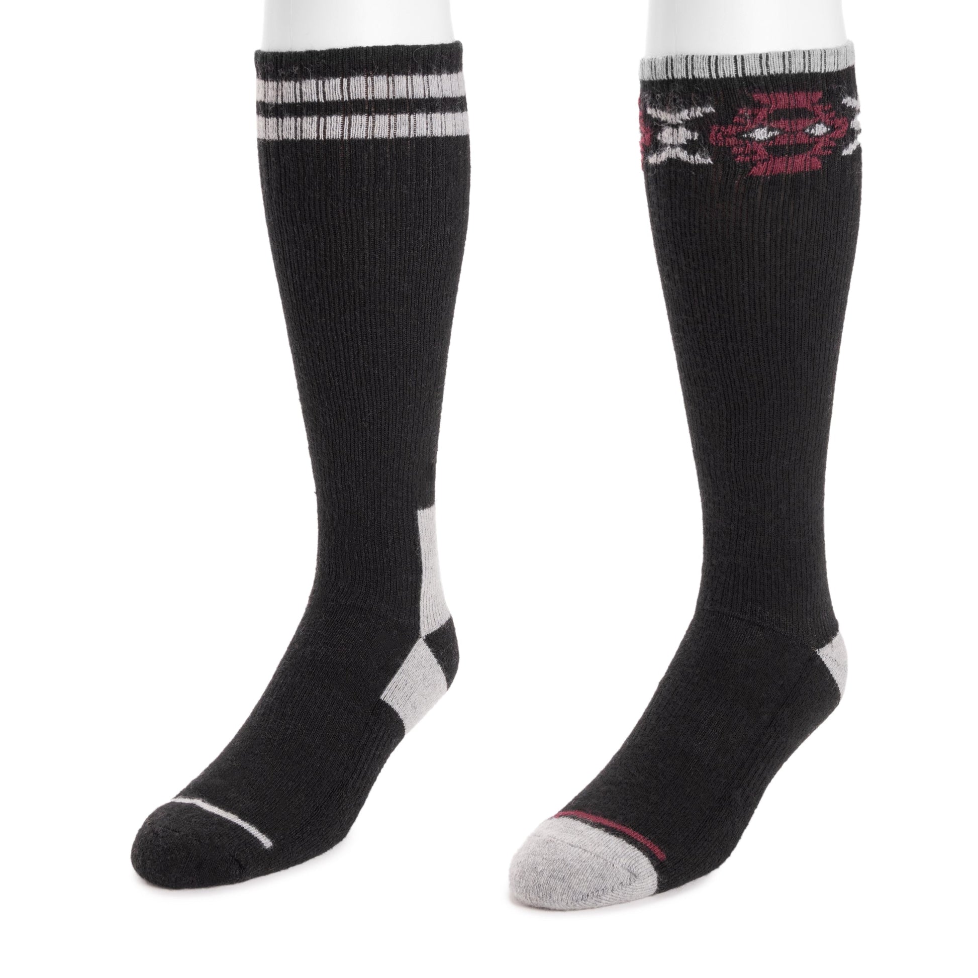 Muk Luks 2 Pair Pack Tall Cotton Compression Socks