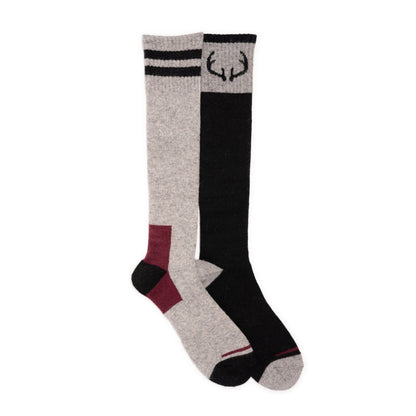Muk Luks 2 Pair Pack Tall Cotton Compression Socks