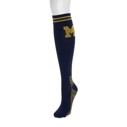 Muk Luks Michigan Wolverines GameDay Unisex Tall Compression Socks