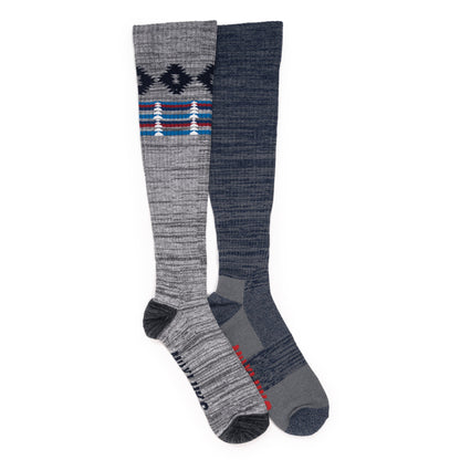 Muk Luks 2 Pair Pack Tall Cotton Compression Socks