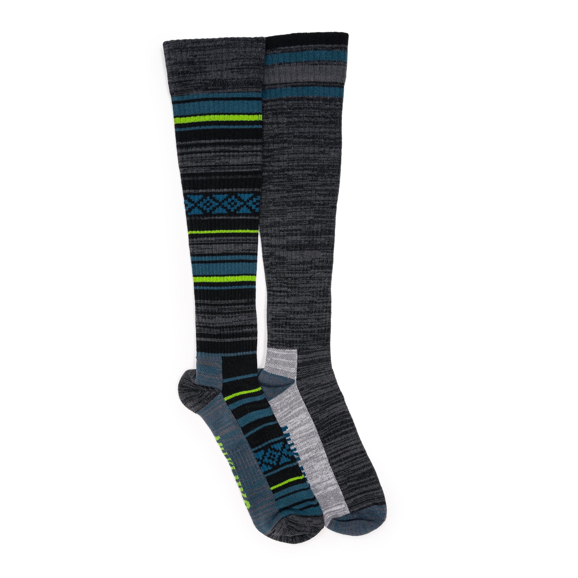 Muk Luks 2 Pair Pack Tall Cotton Compression Socks