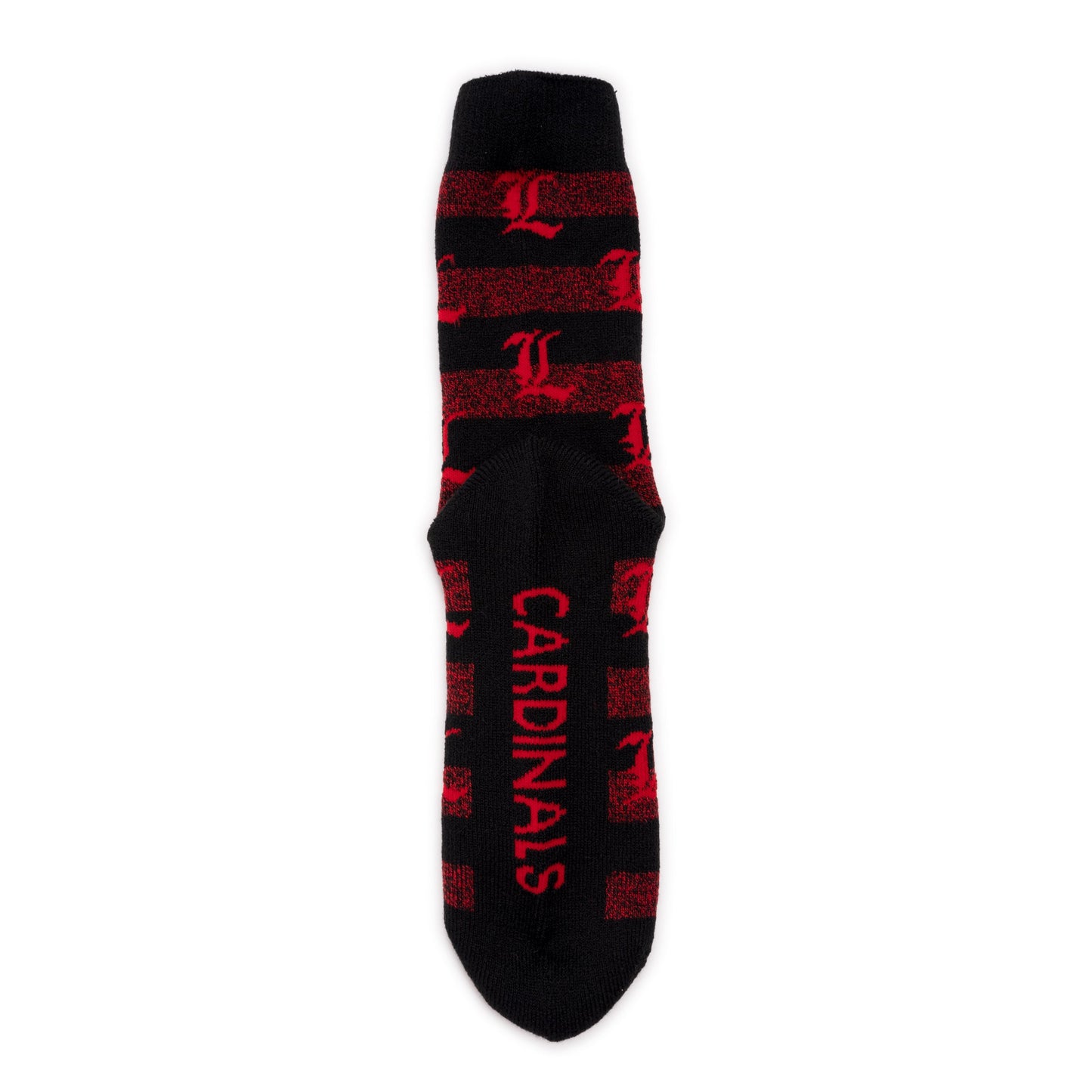 Muk Luks Louisville Cardinals GameDay Unisex Terry Loop Sock